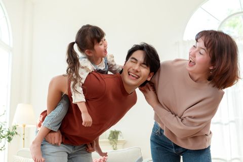 Family at home, representative of Thornhill households we clean for