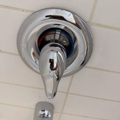 Shower knob, after cleaning